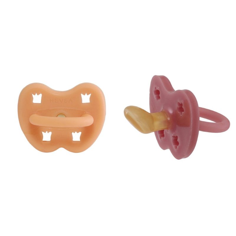 1024x1024 HEVEA Natural Rubber Pacifier orthodontic 3 36M Apricot Crush and BerryBlush 2