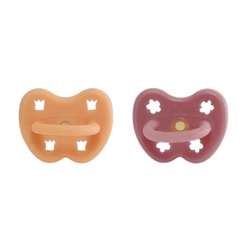 1024x1024 HEVEA Natural Rubber Pacifier orthodontic 3 36M Apricot Crush and BerryBlush