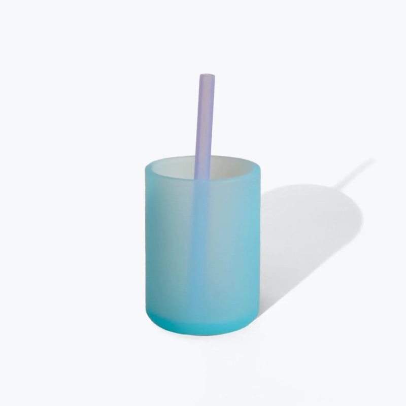 1024x1024 avanchy small silicone training cup with straw frosted blue