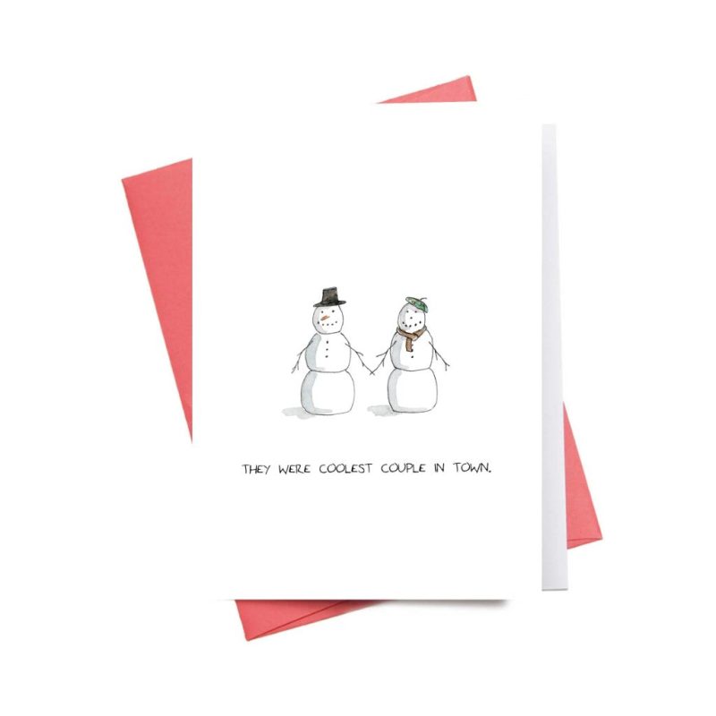 1024x1024 inkwell cards coolest couple in town holiday christmas greeting card