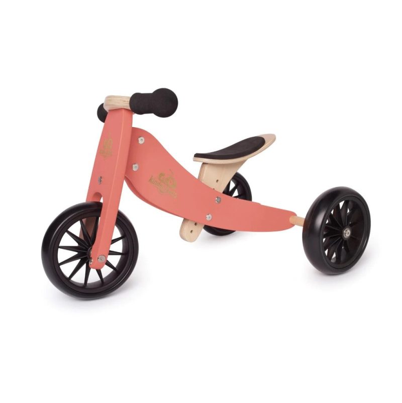 1024x1024 kinderfeets tiny tot wooden balance bike tricycle coral pink