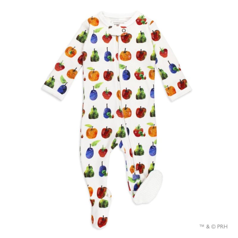 1024x1024 lovedbaby very hungry fruits organic 2 way zipper footie caterpillar