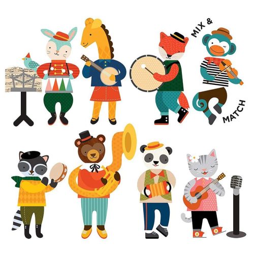 1024x1024 petit collage on the go animal band mix and match magnetic play set pieces