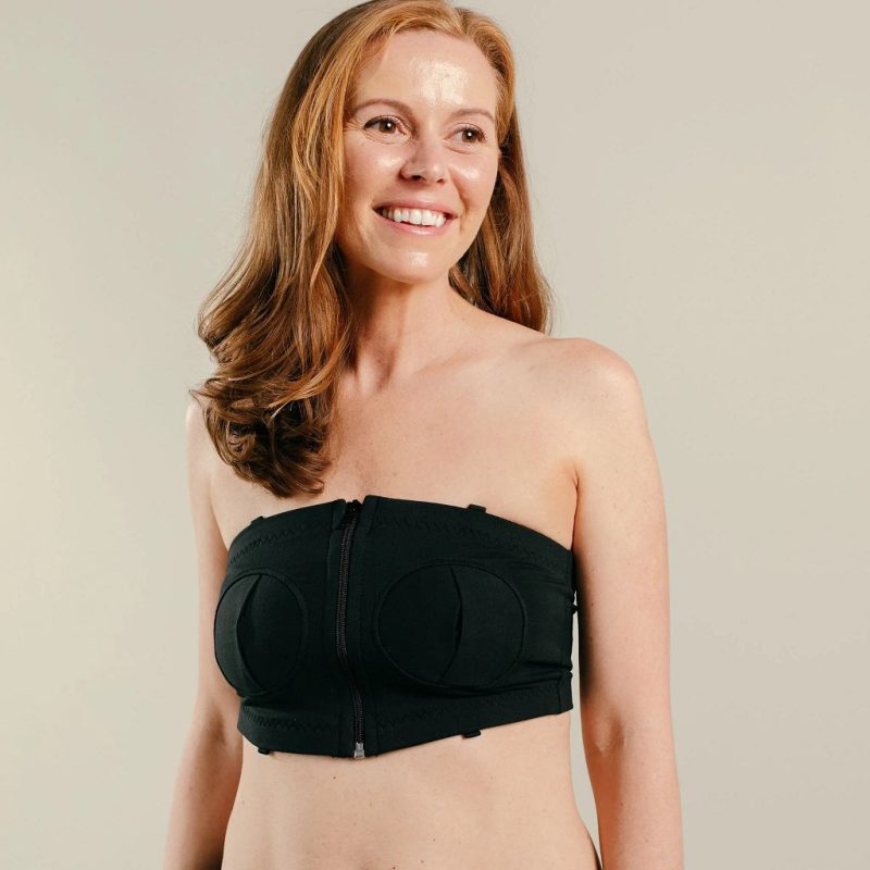 1024x1024 simple wishes hands free pumping bra black front view