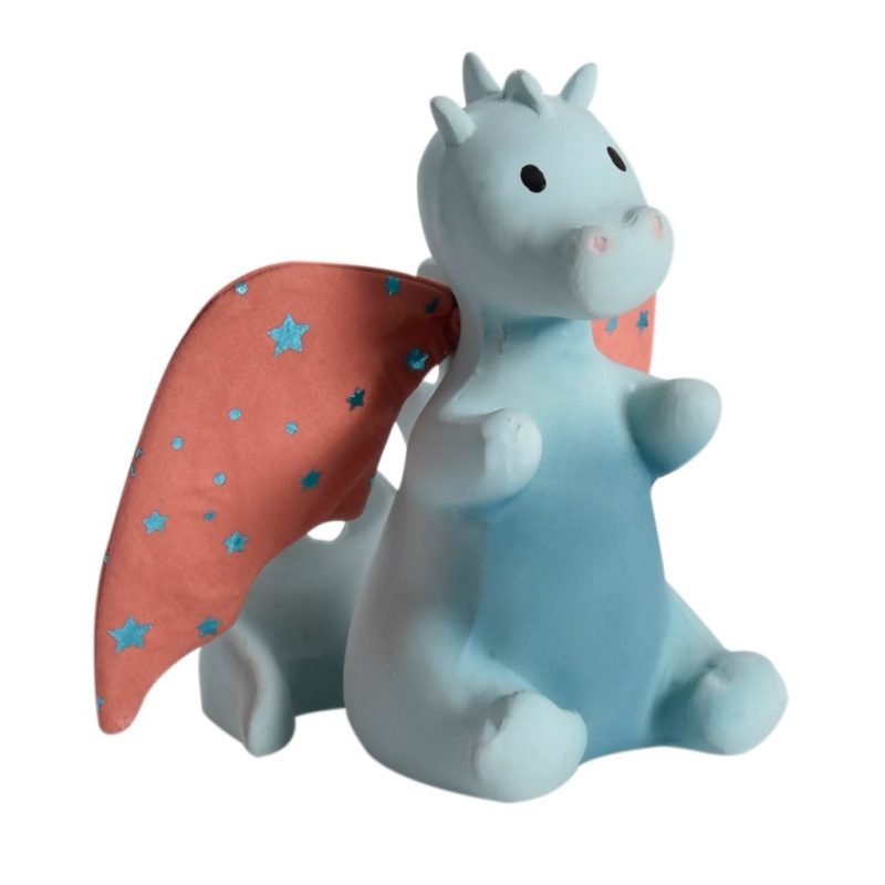 1024x1024 tikiri toys baby sunrise dragon natural latex rattle with organic crinkle wings three quarters view