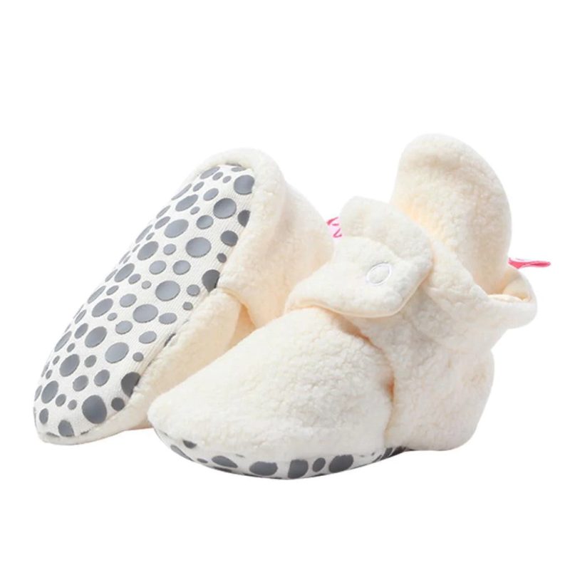 1024x1024 zutano cozie fleece baby booties cream gripper soles