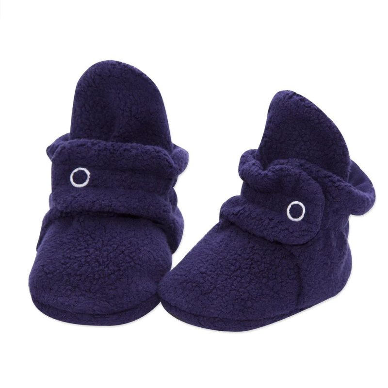 1024x1024 zutano cozie fleece baby booties navy pair