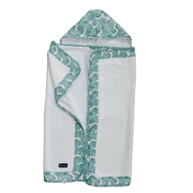 1024z1024 bebe au lait baby hooded towel crane