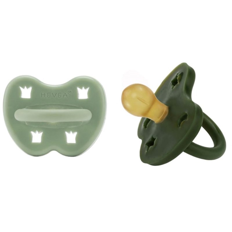 2 pack colorful natural rubber pacifier 3 36 months hevea moss greendeep forest green 3 36 m orthodontic