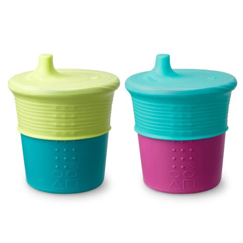 8 oz silicone cup with universal sippy top gosili