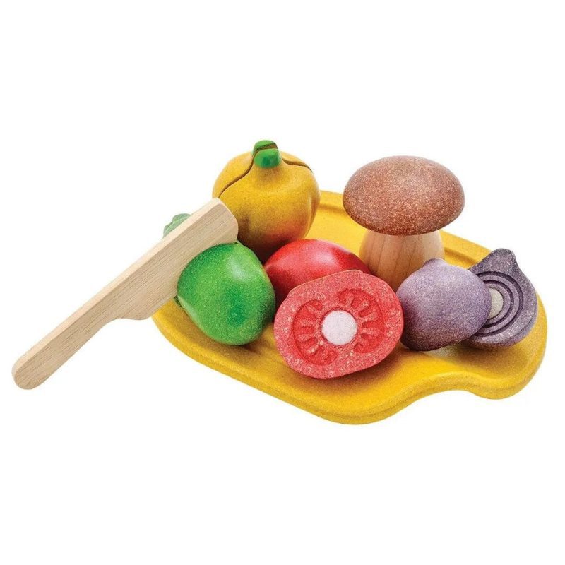 assorted vegetable set play food plantoys