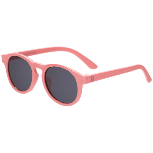 babiators eco collection kids baby sunglasses keyhole seashell pink three quarters view