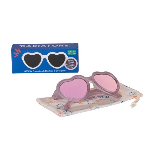 babiators heart shaped baby toddler sunglasses sparkle squad box bag