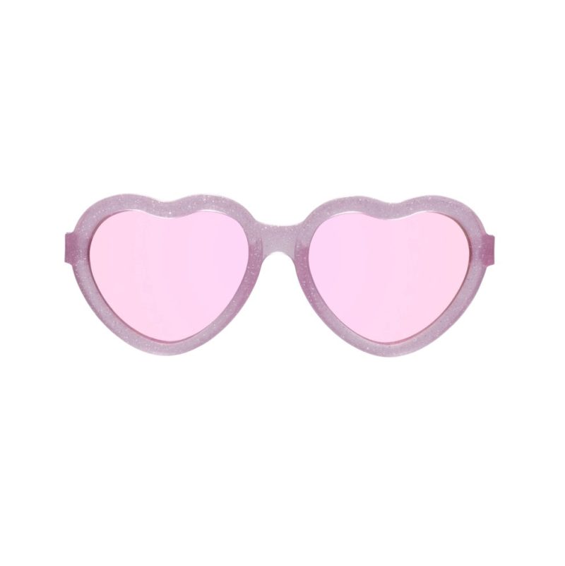 babiators heart shaped baby toddler sunglasses sparkle squad front view