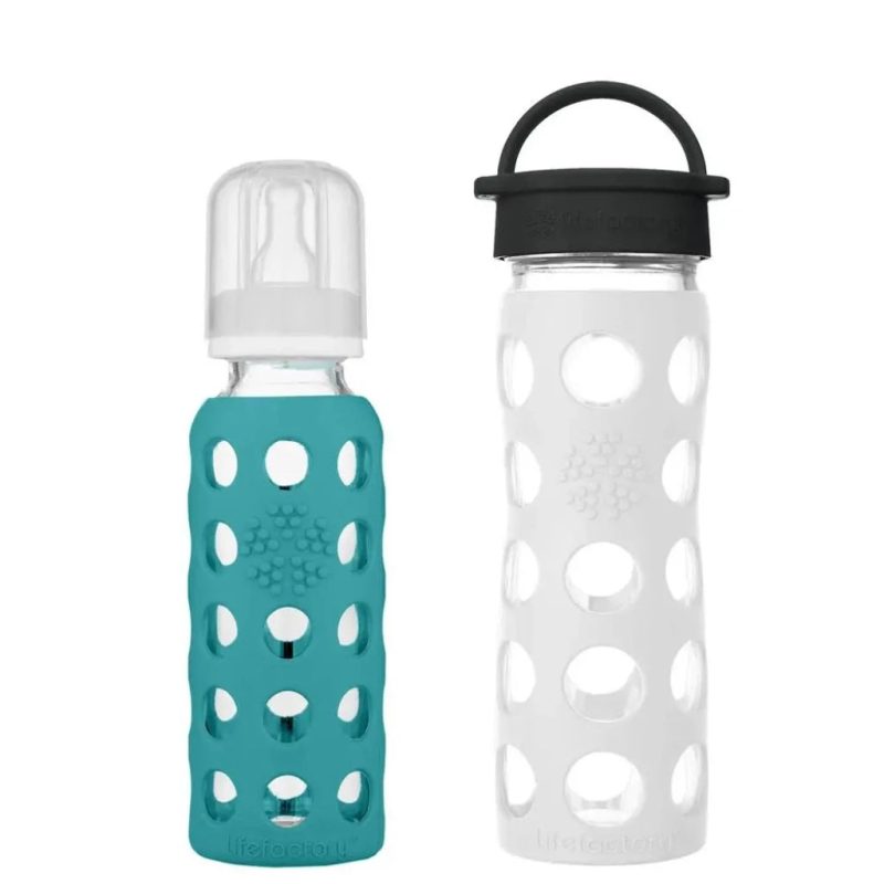 baby me glass bottle gift set lifefactory