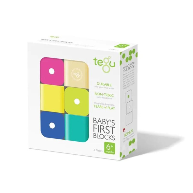 babys first blocks magnetic wooden block set 6 pcs tegu