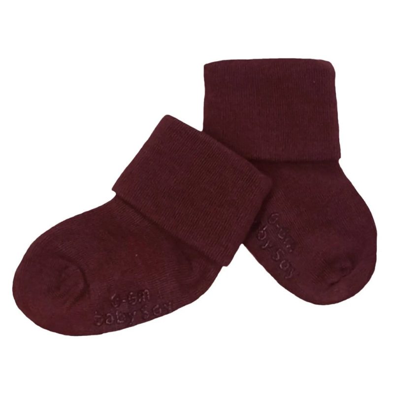 babytoddler socks babysoy burgundy 0 6 months 8