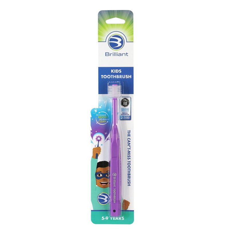 brilliant kids toothbrush for 5 9 years baby buddy purple 2