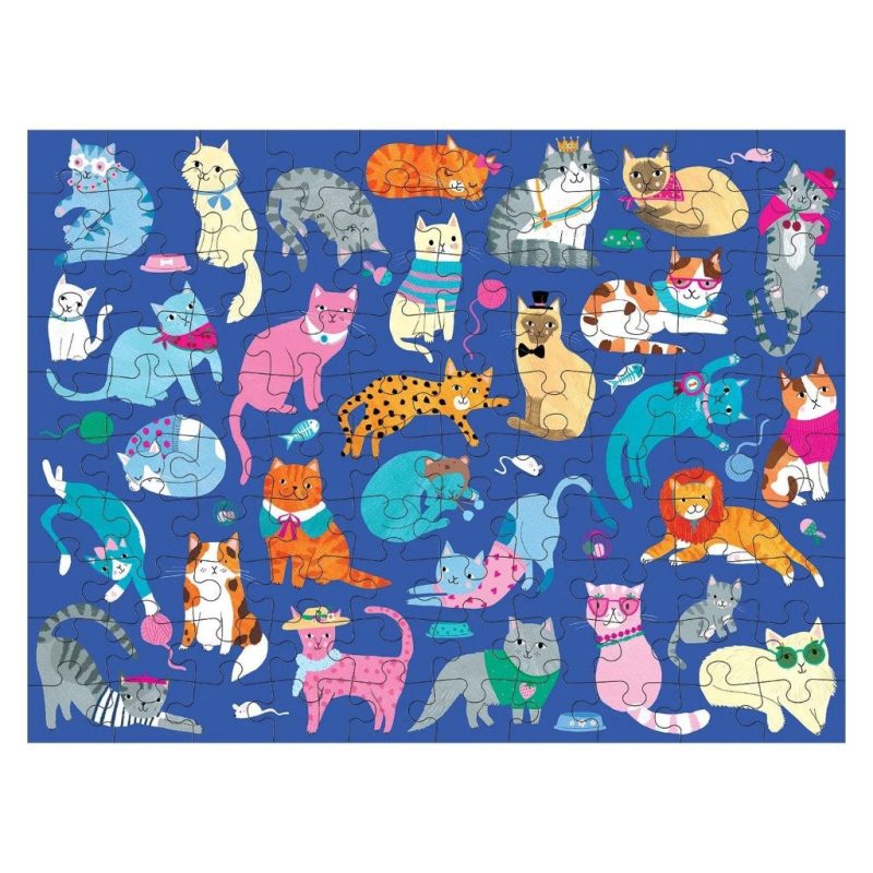 cats dogs 100 piece double sided puzzle mudpuppy completed cats