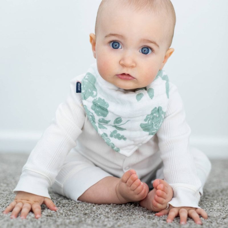 classic muslin bandana bibs vintage floral bebe au lait 2