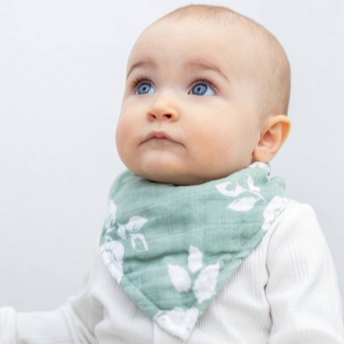 classic muslin bandana bibs vintage floral bebe au lait 3