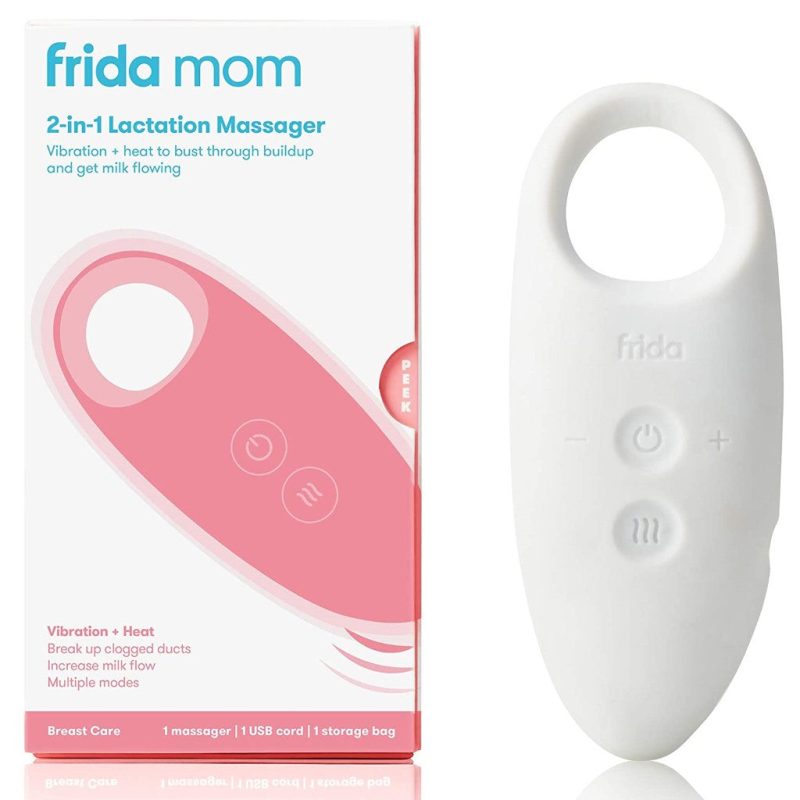 frida mom 2 in 1 lactation massager vibration heat rechargeable