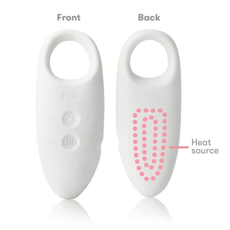 frida mom 2 in 1 lactation massager vibration heat rechargeable front and back