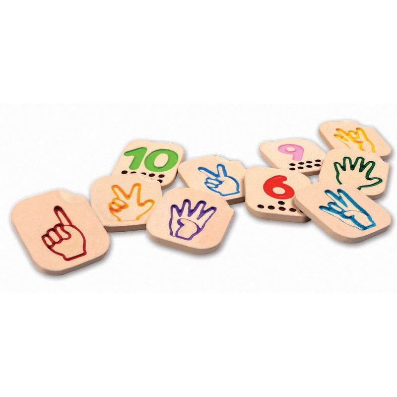 hand sign numbers 1 10 tiles plantoys