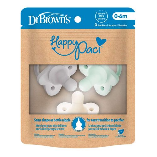 happypacitm silicone pacifiers 3 pack dr browns 3