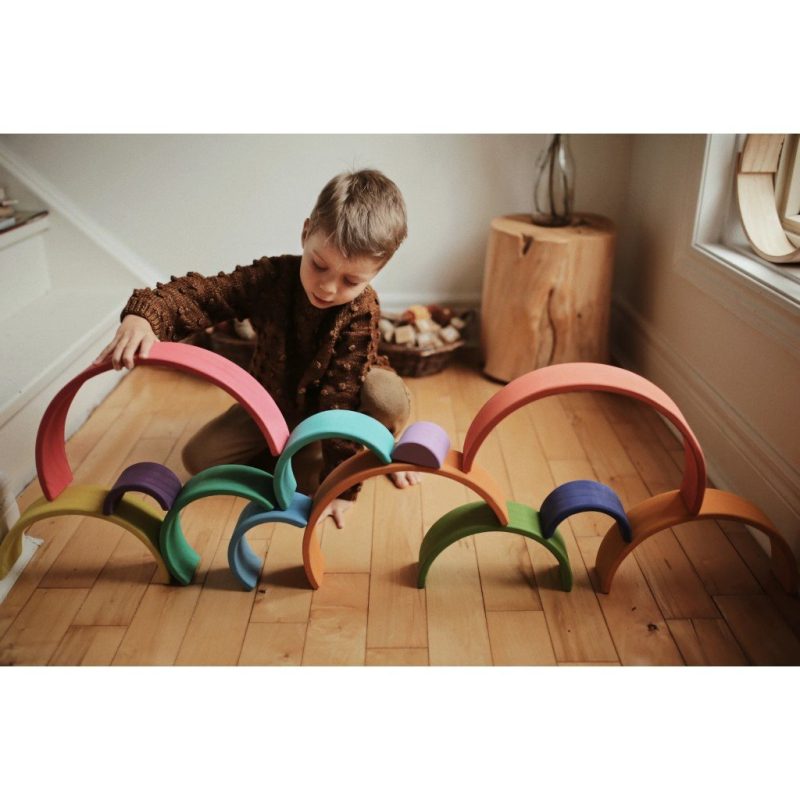 large rainbow arches wooden toy kinderfeets 2