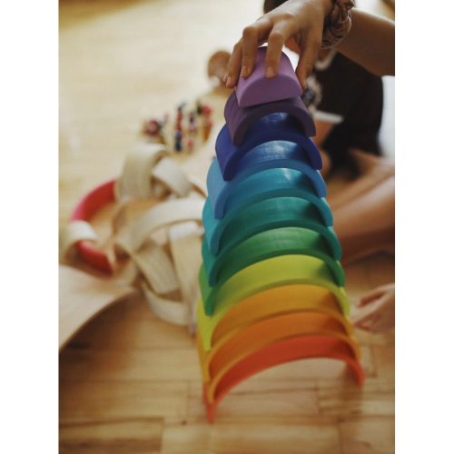 large rainbow arches wooden toy kinderfeets 3