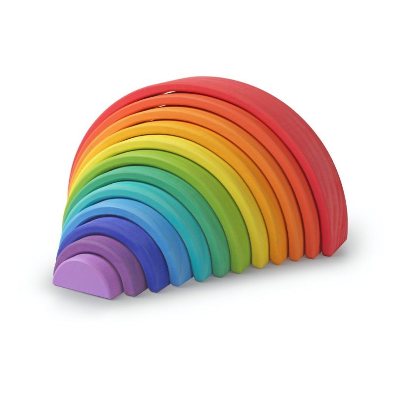 large rainbow arches wooden toy kinderfeets