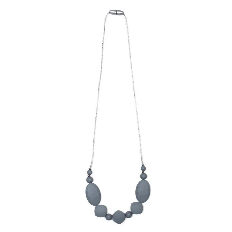 luna teething necklace goobie baby gray 6