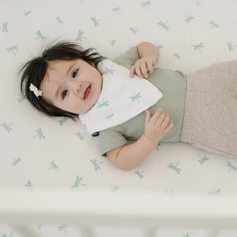 luxury muslin crib sheet dragonfly bebe au lait 2