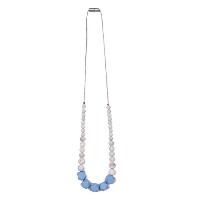 madison teething necklace goobie baby marbleblue