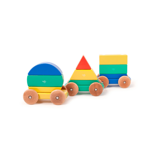 magnetic wooden shape train tegu