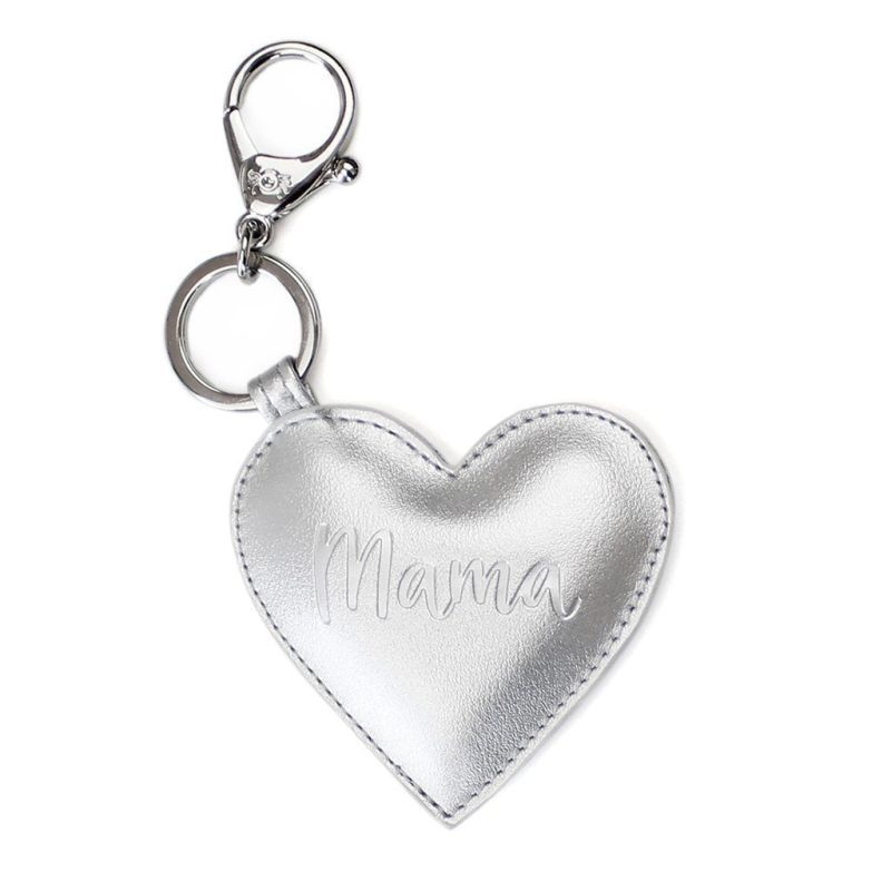 mama heart charm keychainluggage charm itzy ritzy silver 2