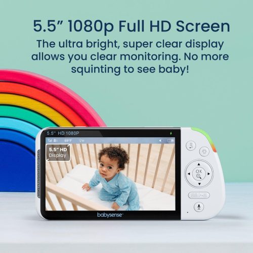 maxview 55 inch 1080p full hd split screen baby monitor 325504