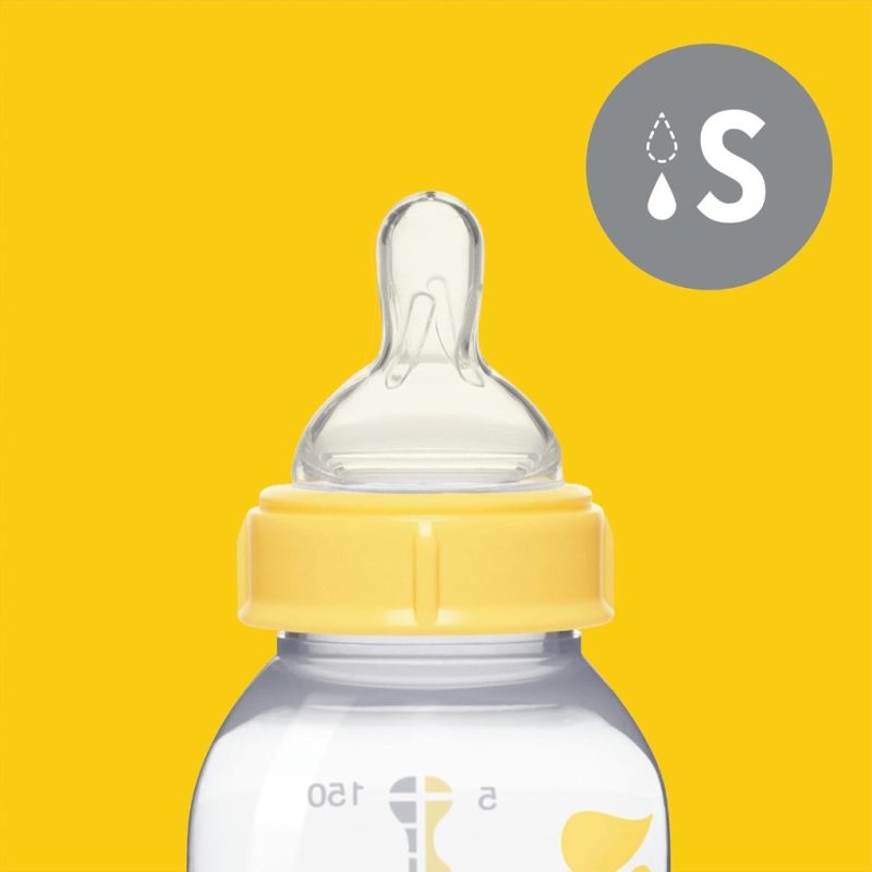 medela 5 oz feeding storage bottles slow flow nipple infographic