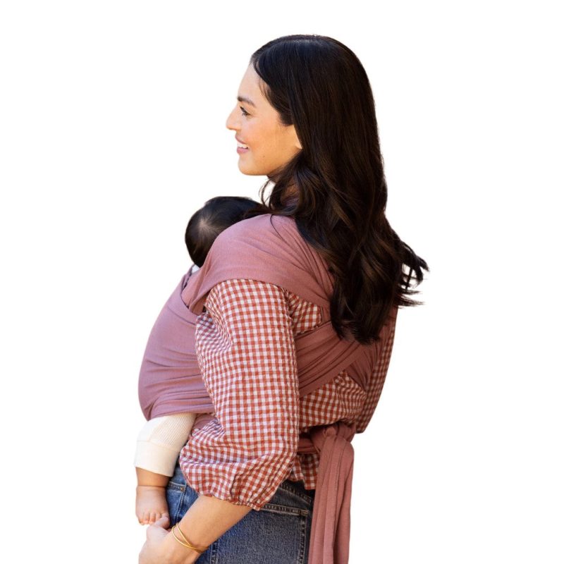 moby wrap Evolution Terracotta baby carrier back