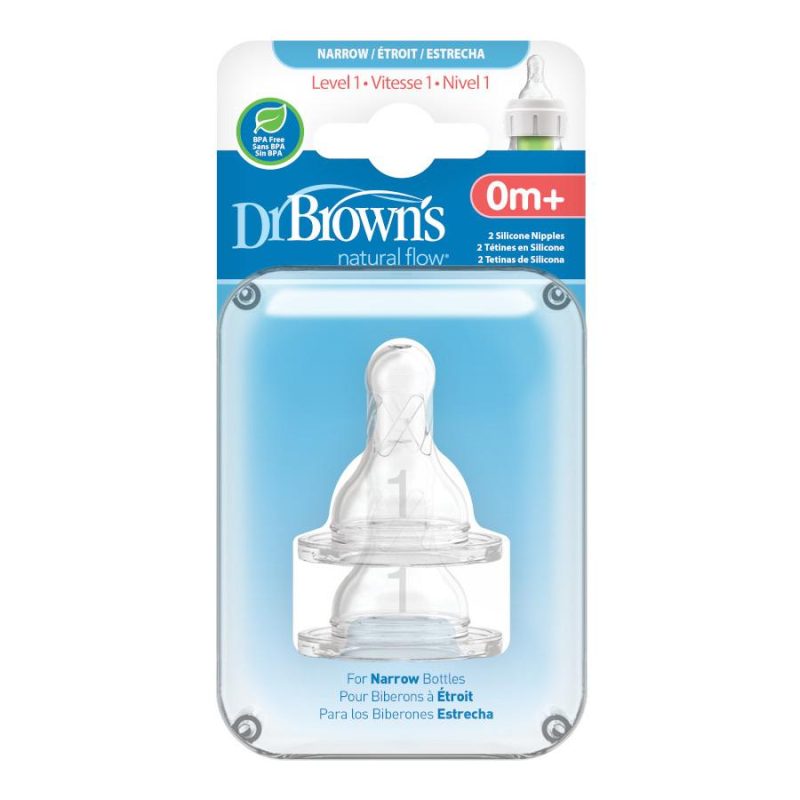 narrow bottle nipples dr browns level 1 0m 5