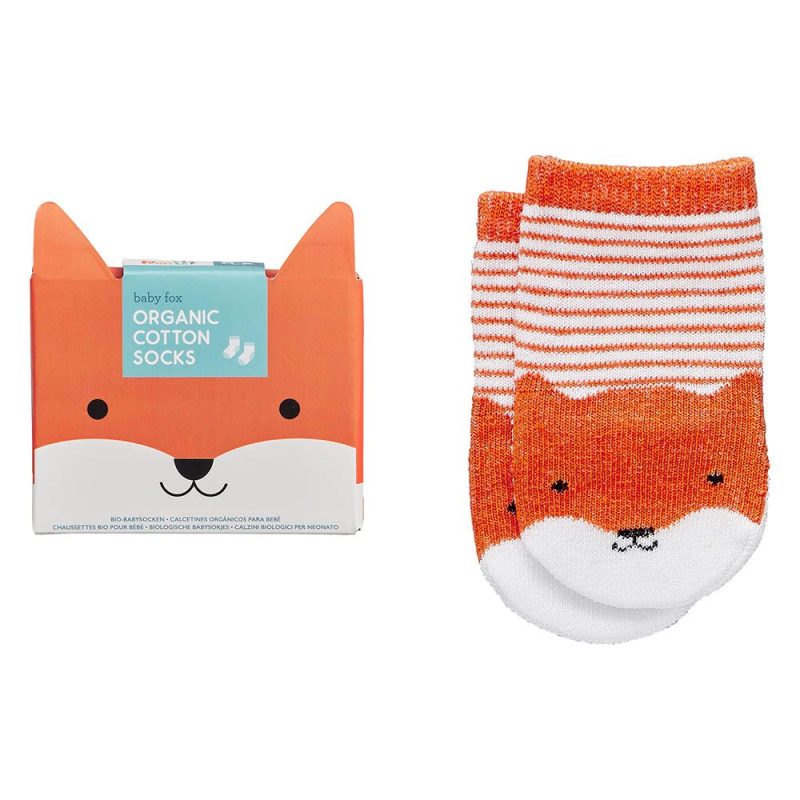 organic cotton fox baby socks petit collage 0 6 months