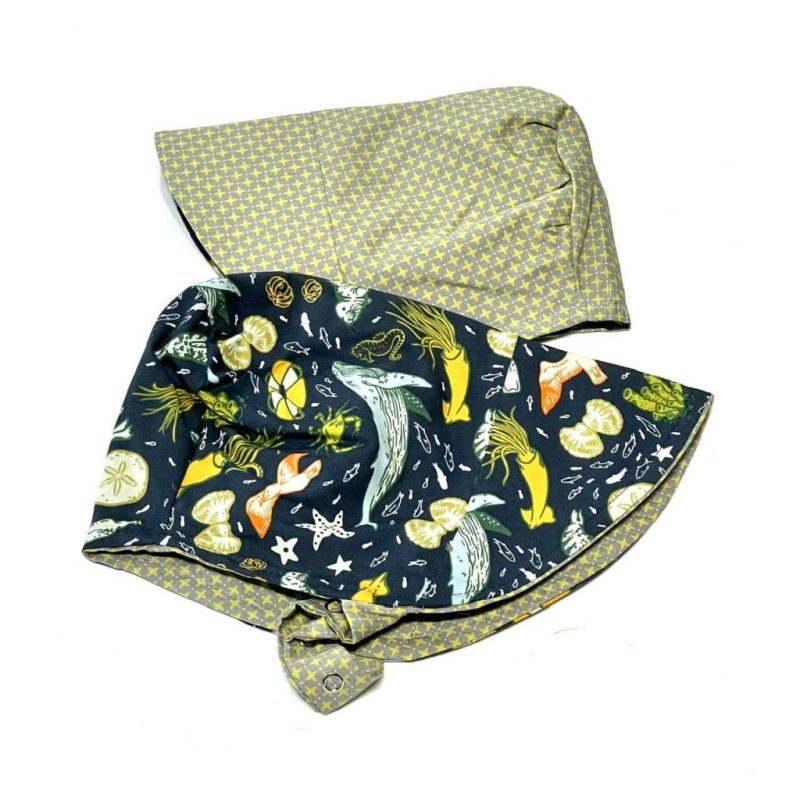 organic reversible ecobonnet sun hat deep sea urban baby bonnet ub2