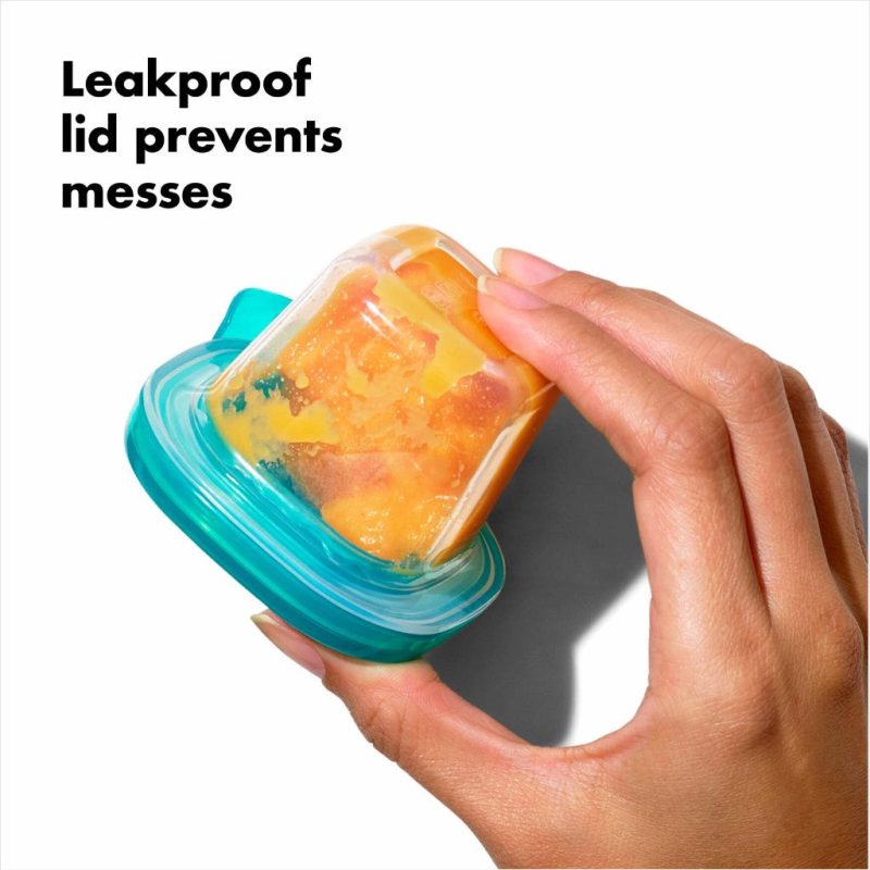 oxo tot 2 oz silicone baby blocks food storage containers leakproof lid