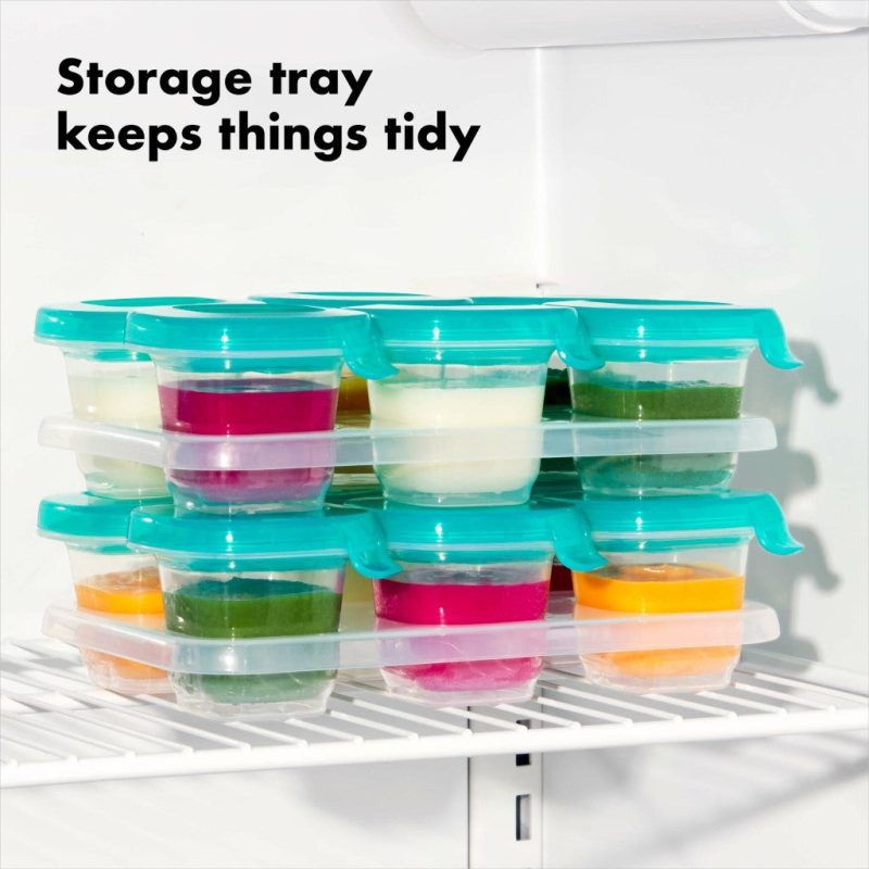 oxo tot 2 oz silicone baby blocks food storage containers storage tray