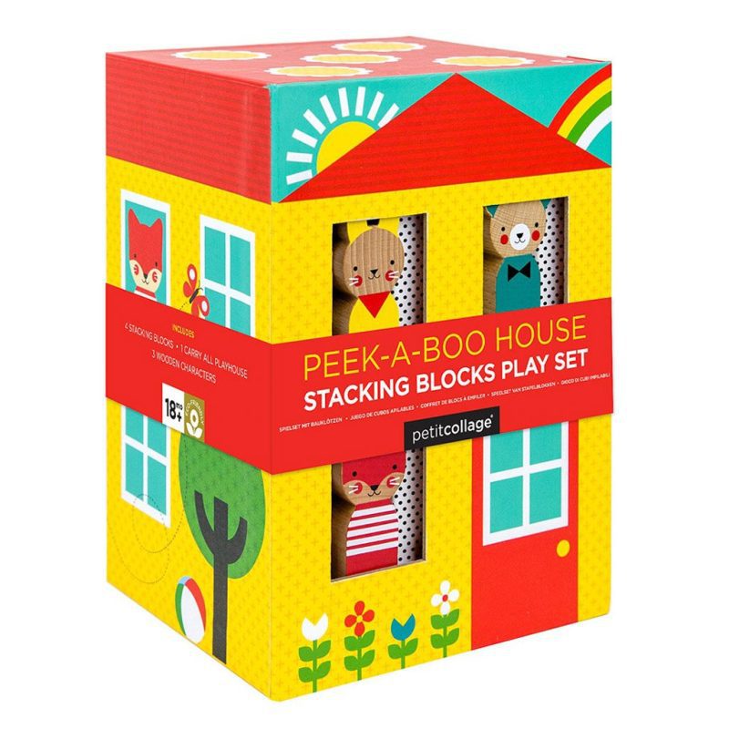 peek a boo house stacking blocks play set petit collage 2