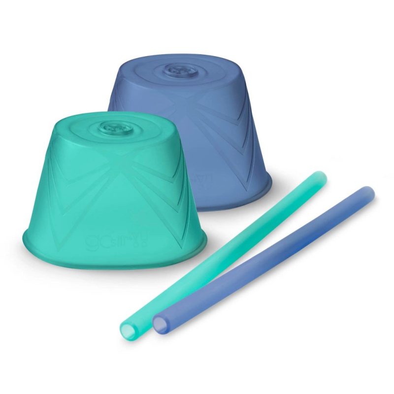 stretchy silicone straw lid with straw gosili sea cobalt 3