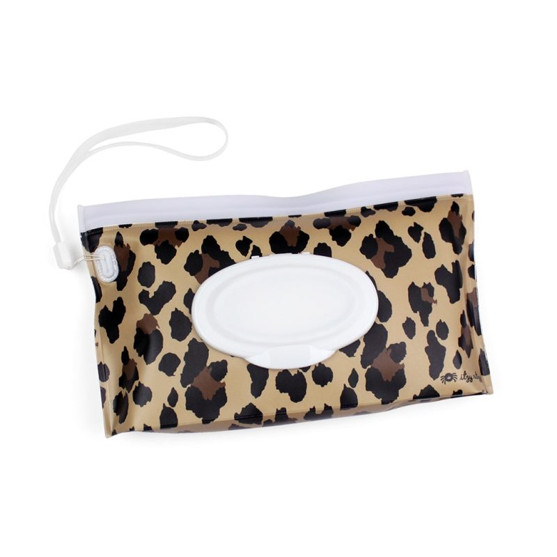 take and traveltm pouch reusable wipes case leopard itzy ritzy