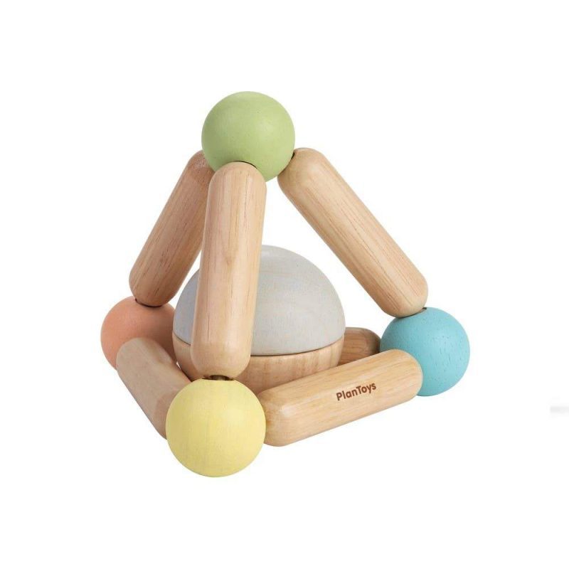 triangle clutching toy plantoys pastel