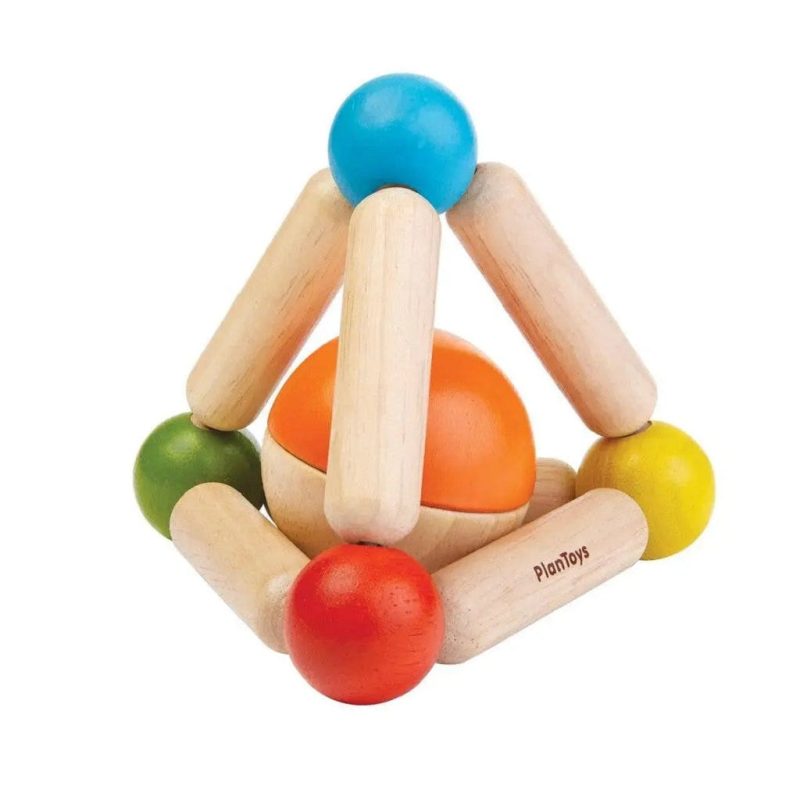 triangle clutching toy plantoys rainbow 2